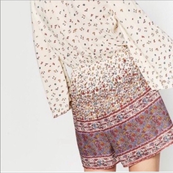 Zara Floral Romper/Jumper Long Sleeves Small NEW - Picture 3 of 8